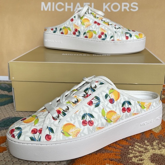Michael Kors POPPY SLIDE SNEAKERS 
FRUIT PAINT MK SIG SM
49T4POFP1Q Platforms - Picture 15 of 16